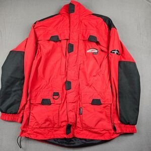 Stearns Jacket Mens M Multi-Guard Rain Parka Coat Red Nylon 8864 Dry Wear